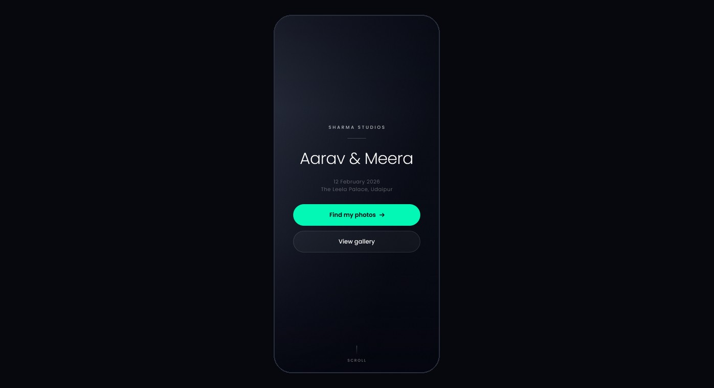 Gallery cover on a phone with Find my photos