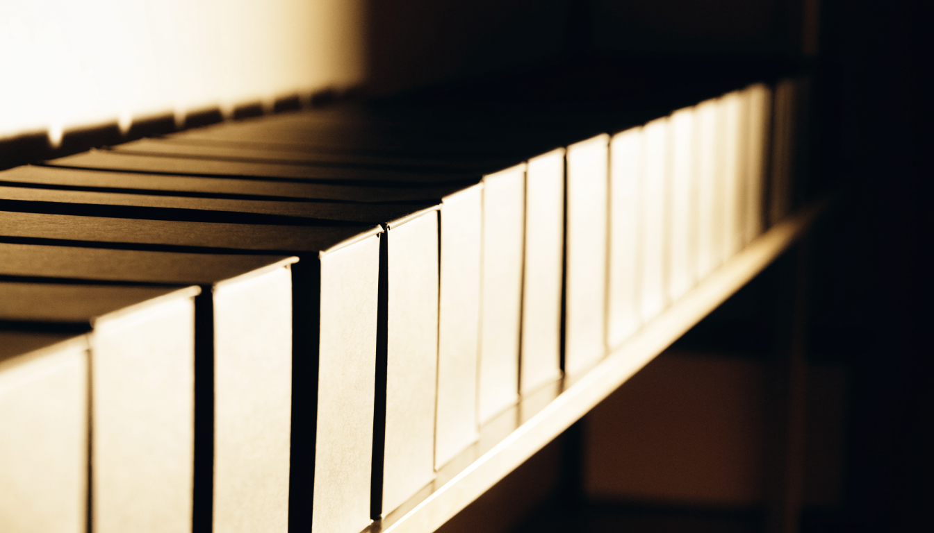 A row of archive boxes on a studio shelf